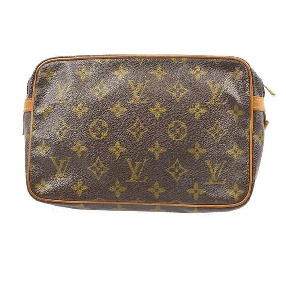 Louis Vuitton Compiegne Clutch 23 Brown Leather 852 - Picture 2 of 10